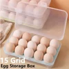 Portable Egg Fresh-keeping Case Holder Plastic 15 Grid Egg Storage Rack Transparent Dispenser Accessories Kitchen Food Organizer 1