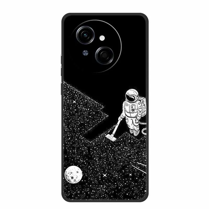Tecno Spark Go1S Black Silicone Soft TPU Back Cover Case