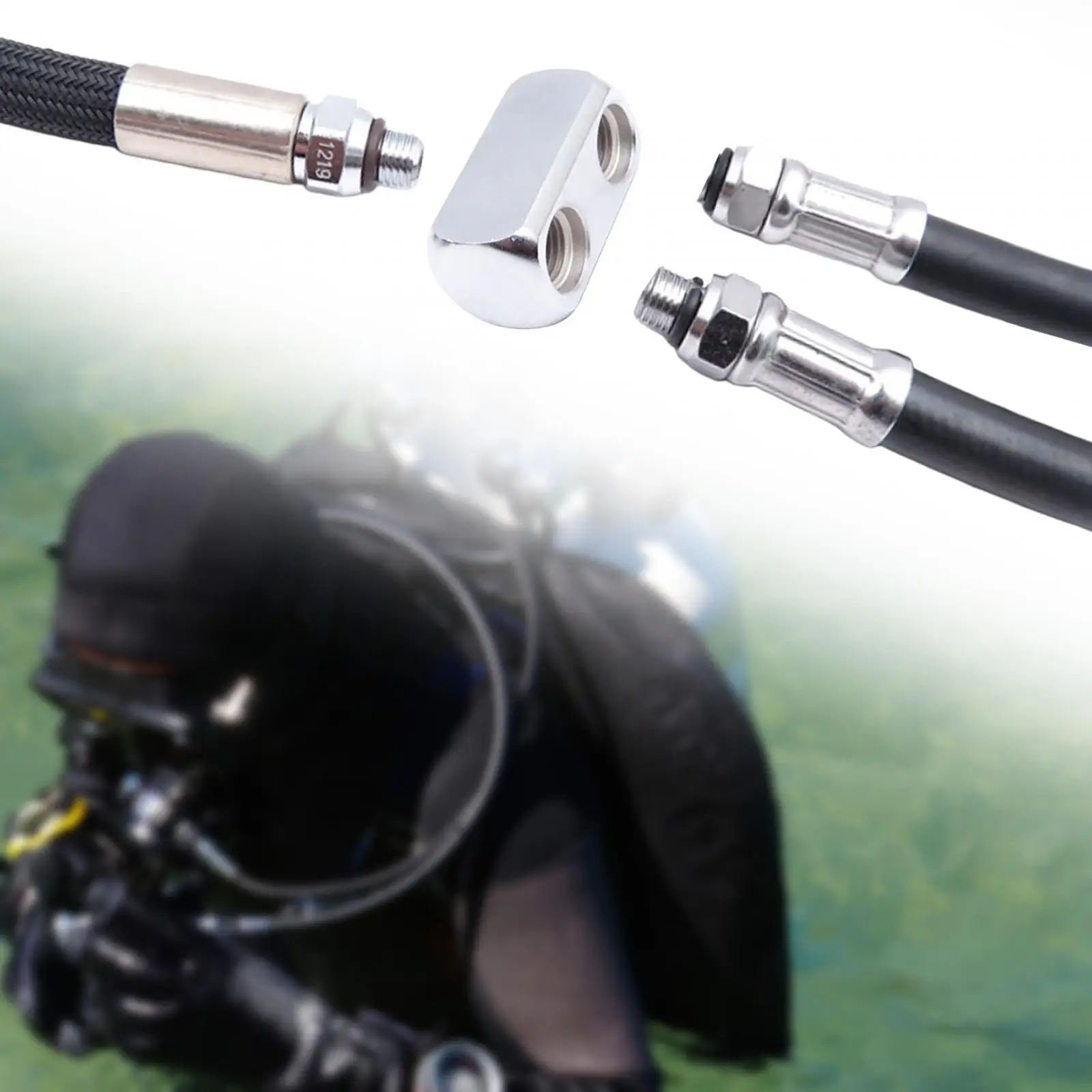 Diving Female Male Adaptor Low Pressure Pipe 3/8-24 Male Hose Adapter Connector Plitter Regulator Water Sports 2
