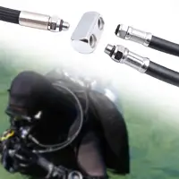 Diving Female Male Adaptor Low Pressure Pipe 3/8-24 Male Hose Adapter Connector Plitter Regulator Water Sports 2