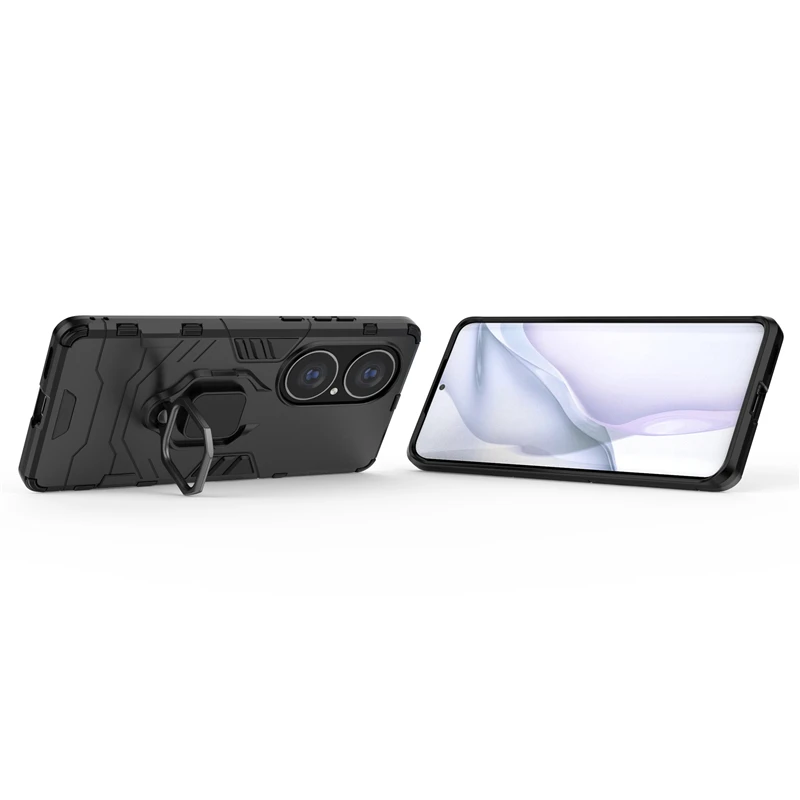 Custodia protettiva per Huawei P50 Pro con anello e cavalletto - immagine 5