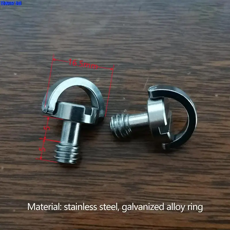 Quick Release Plate Adapter Screw 1/4 inch D-Ring Tripod Screw Mounting Screw Adapter for Camera Camcorder Tripod Monopod QR