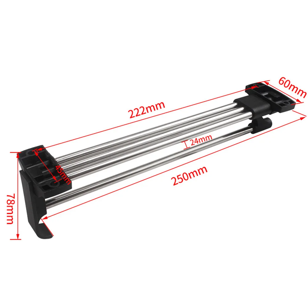 Retrátil Top Mount Wardrobe Rail Cabide Toalha de ou Ferro Cabides Cloconjunto Rod 250 mm 300 mm 350 mm 400 mm Aço Inoxidável