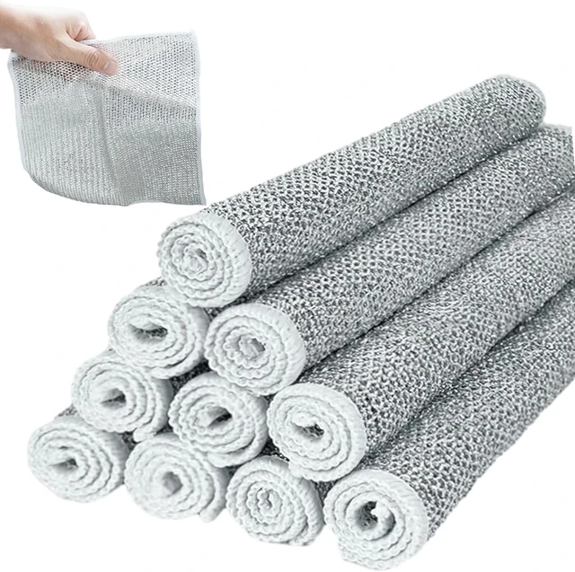 2023 New Multipurpose Wire Dishwashing Rags for Wet and Dry,  Multifunctional Non-Scratch Wire Dishcloth, Scrub Dish Cloths for Washing  Dishes, Sinks