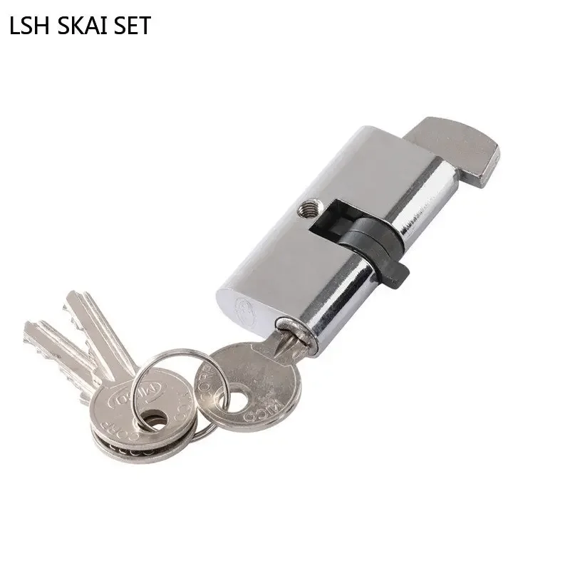 Kitchen Balcony Sliding Door Hook Lock Strong and Durable Zinc Alloy Stealth Security Lock with Keys Indoor Hardware Accessories