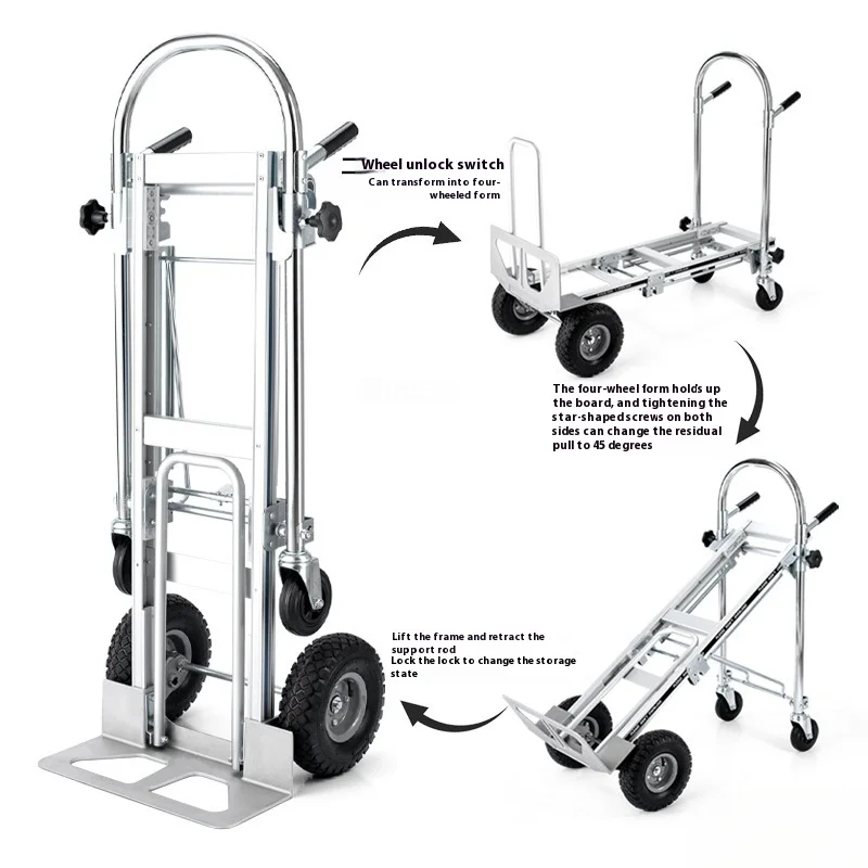 Aluminum Heavy Duty Folding Hand Truck for Warehouse and Luggage
