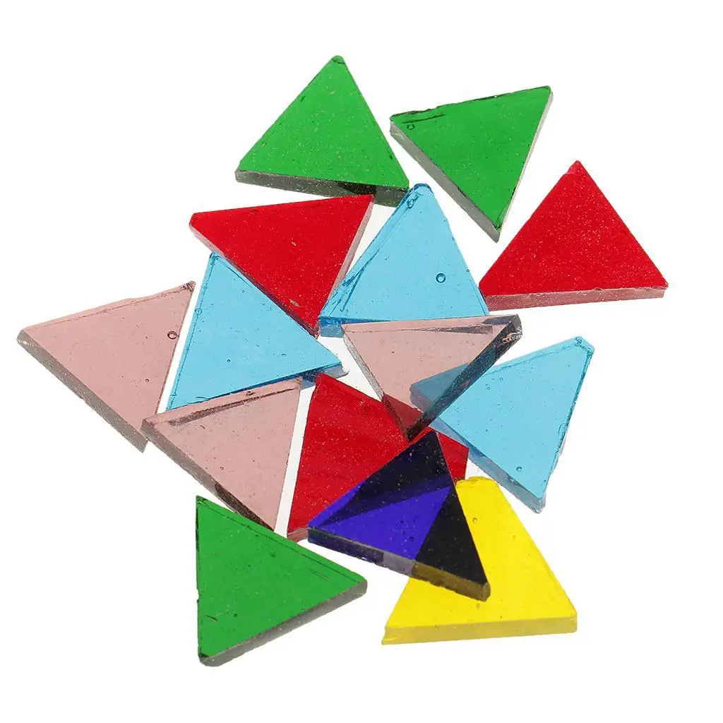 480g Assorted Color Rhombus Vitreous Glass Mosaic Tiles Tessera for Mosaic Making