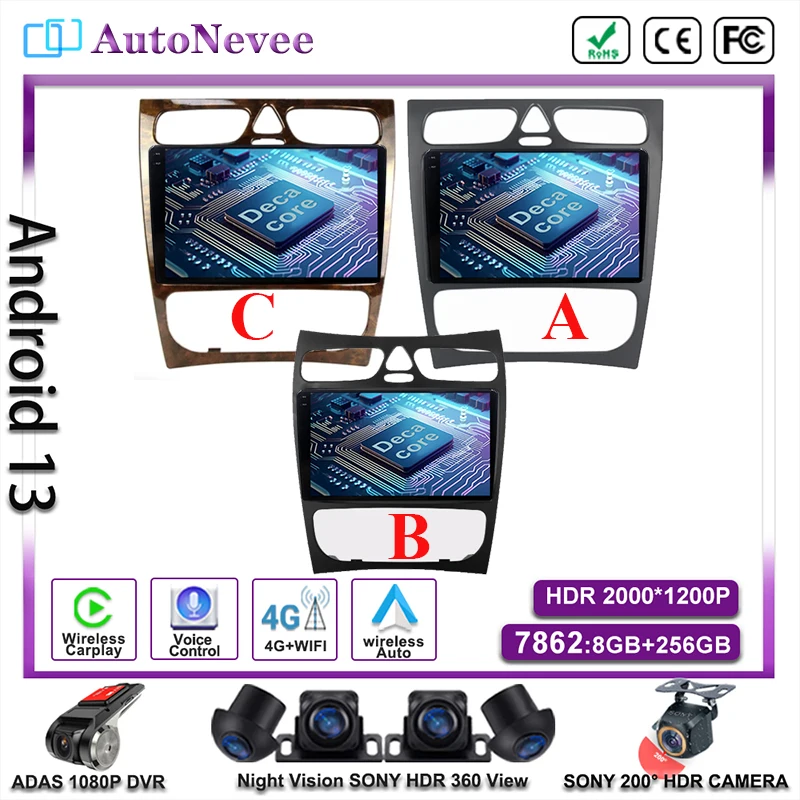 

Android 13 For Mercedes Benz C-Class W209 C200 C320 C350 CLK W203 2002-2005 Car Radio Multimedia Video Player Navigation GPS DVD