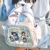 Richme Casual Daily Mochilas Para Mujer Nylon Large Capacity Students Ita Backpacks Cute Wings Cartoon Cat Embroidery Bag Female 1
