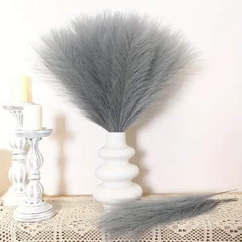 10/30 pièces moelleux Pampas herbe fleurs artificielles décoration pour mariage Boho Bouquet fête maison Vase décor fausse plante Reed fleur 1