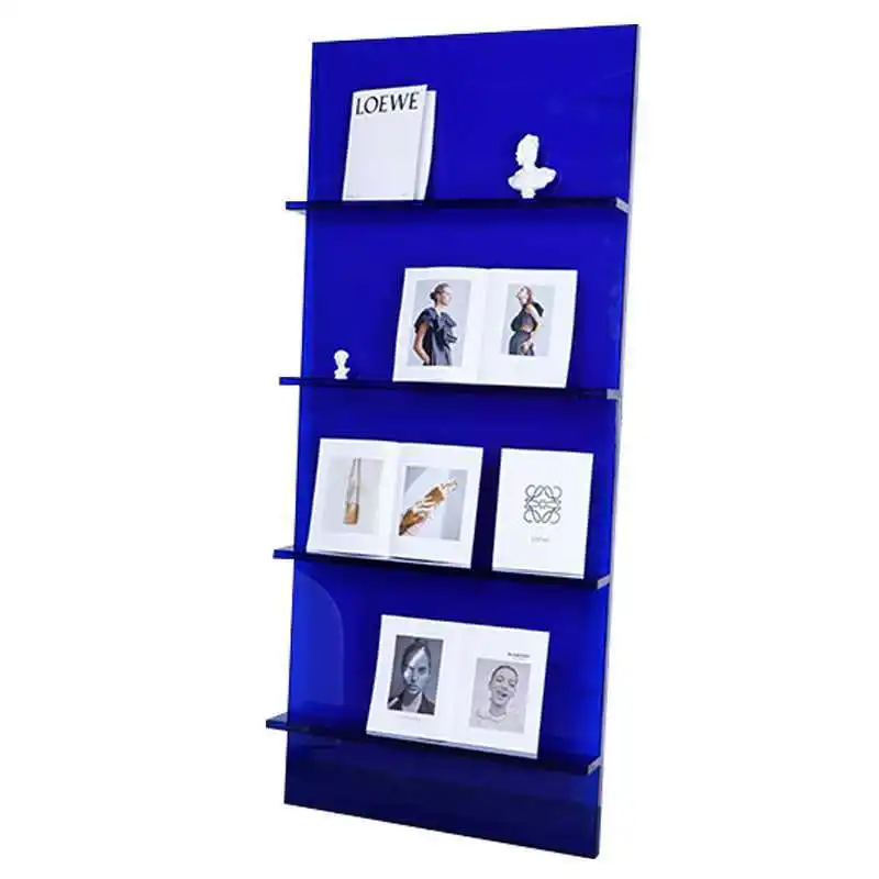 Simple Living Room Magazine Rack Acrylic Bookshelf Display Stand Studio Floor Rack dropshipping countertop bookcase book rack vertical acrylic bookends multi color elegant acrylic magazine holder