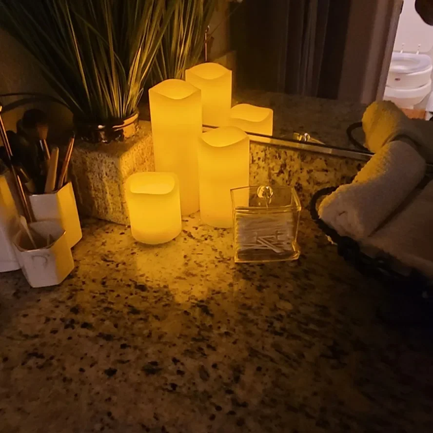 Flameless Flickering LED Candles Battery Operated for Wedding Birthday Party Romantic Ambience Home Decor Warm Light 3D Flame