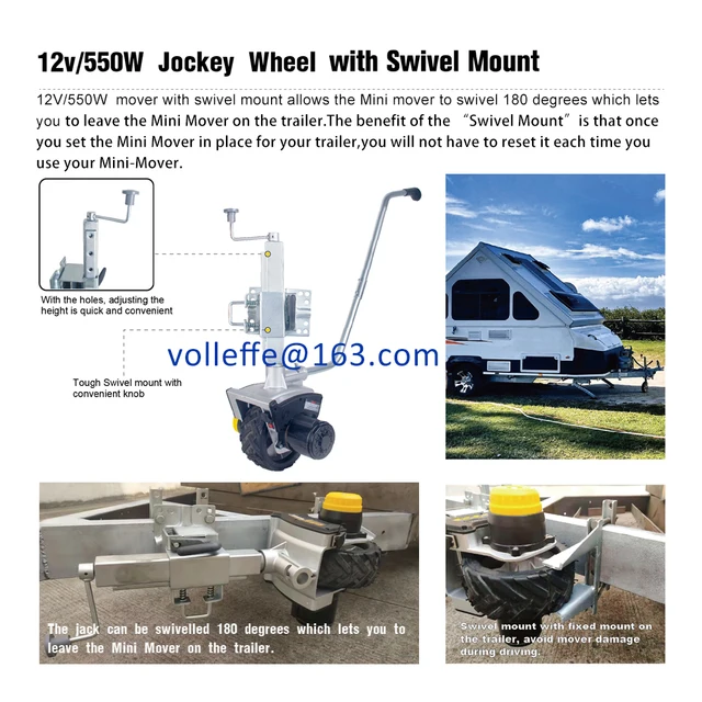 550w Power Jockey Wheel With Swivel Mount Bracket 12v Motorised Electric  Mover Caravan Trailer Boat - Rv Parts & Accessories - AliExpress