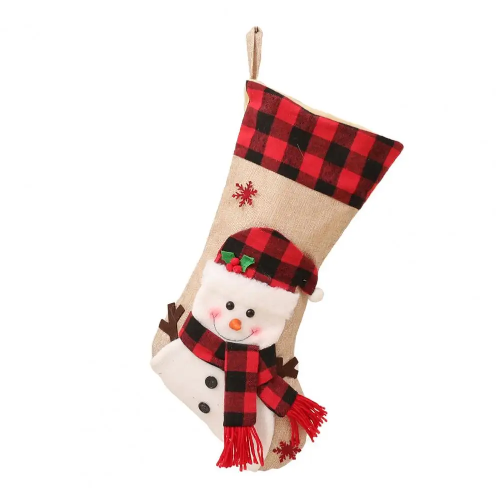 

Christmas Decor Festive Christmas Stockings Santa Claus Sock Snowman Deer Ornament Gift for Kids Candy Bag for Xmas Tree