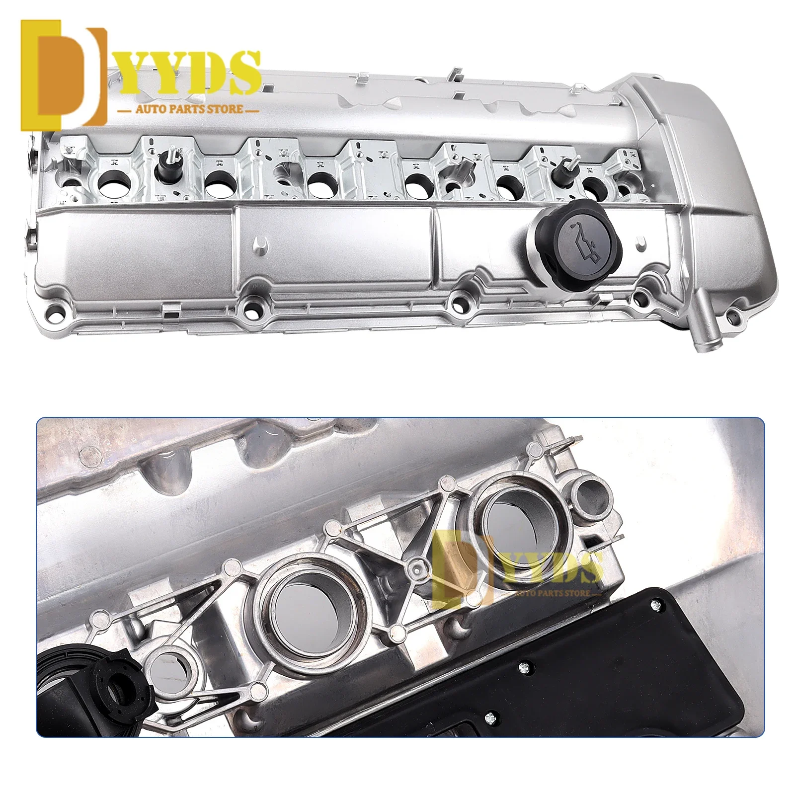 Aluminum Valve Cover w/Gasket & Cap M52/M54 2.5L 3.0L 11121432928 