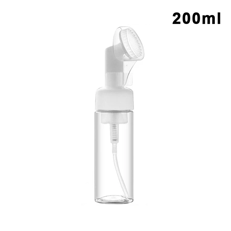 Foaming Pump Bottle with Silicone Brush Head for Face Cleansing (Available in 100ml, 150ml, 200ml)
