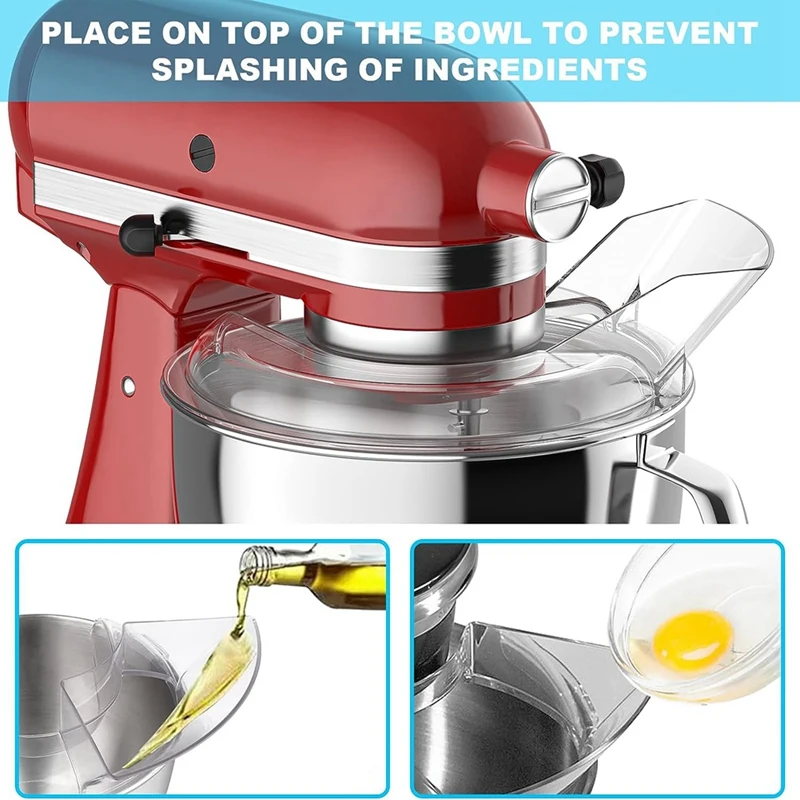 Replacement Pouring Shield Splash Guard for KitchenAid 4.5/5QT Stand Mixers  KSM500PS KSM450