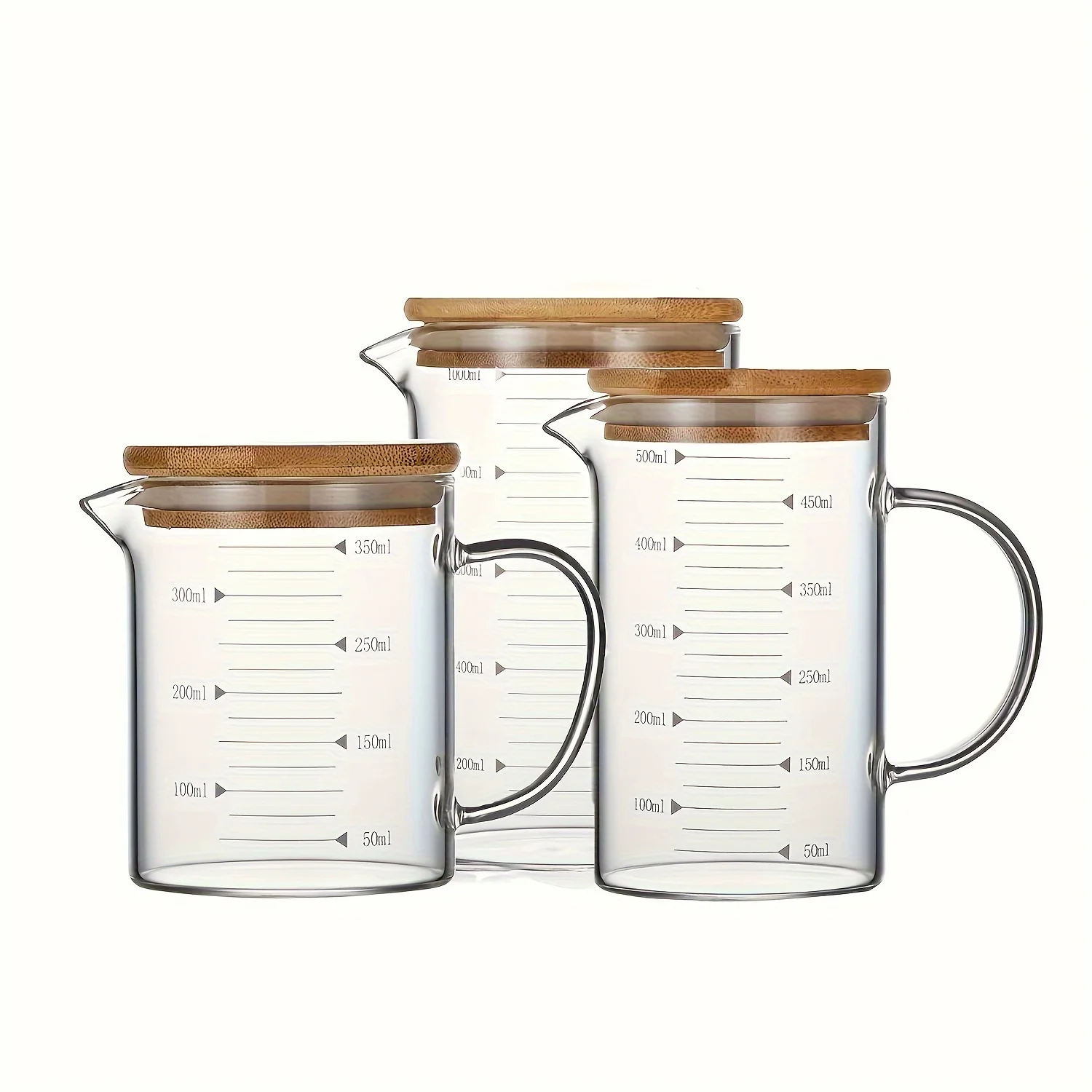 1PC With Lid Versatile Glass Measuring Cup, Precision Scale & Spout, Insulated Handle for Safe Pouring High temperature resistan - 3