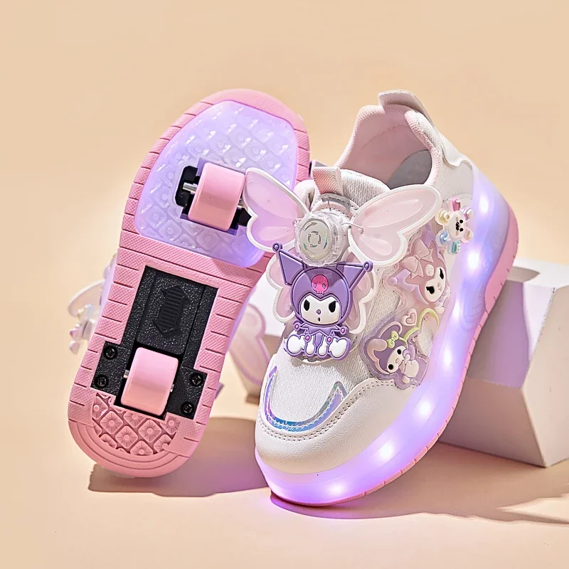 مصباح ليد للأطفال أحذية تزلج دوارة بنين بنات 2 عجل...