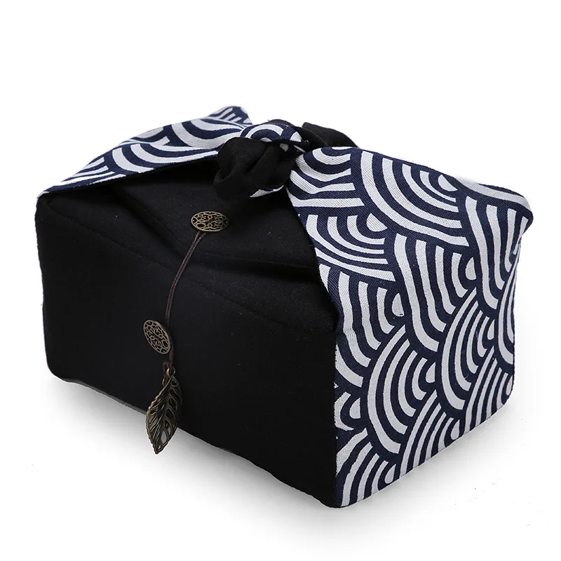Cotton And Linen 1 Pot 4 Cups Tea Set Cloth Bag Portable Travel Storage Bag Tea Cup Pot Portable Cozies LC670