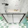 44"-48"W x 72"H sliding shower door, sliding door, with 1/4" tempered glass and Matted Black finish 4872 3