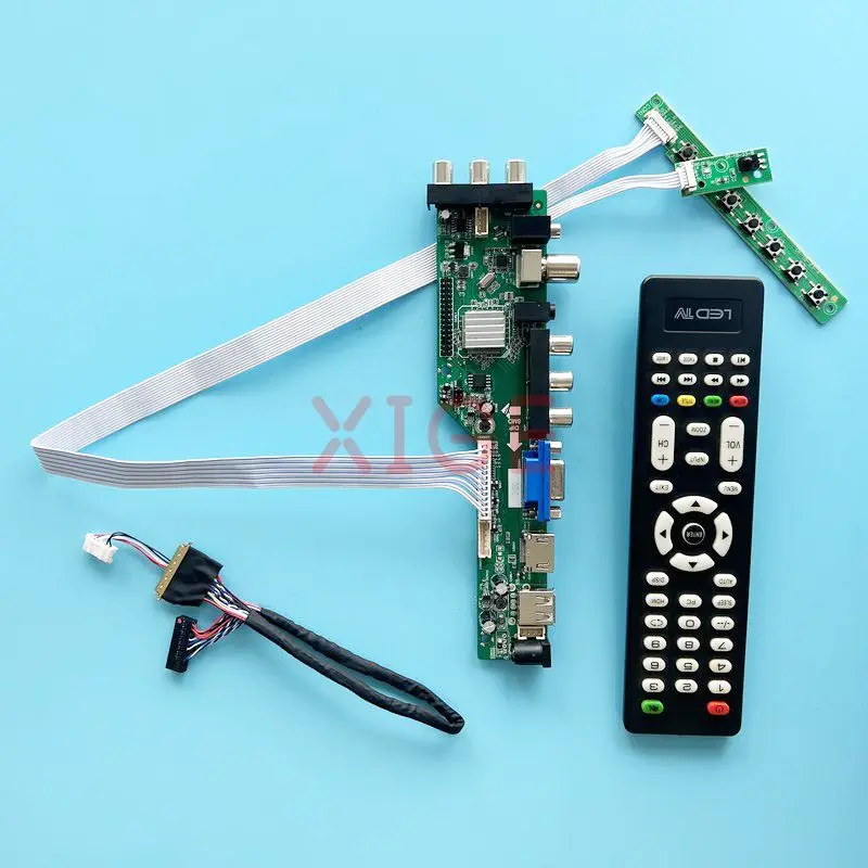 

Controller Driver Board Fit LTN101NT02-001/101/C01/L01 Kit Screen LVDS 40 Pin 2AV+USB+DHMI+VGA 1024*600 10.1" Digital Signal DVB