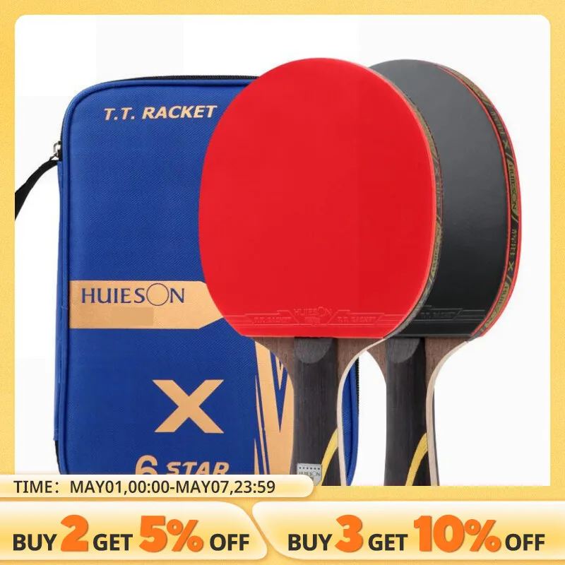 Raquette De Ping-Pong DHS 6 Étoiles - Authentique Avec 6 Accessoires Offerts