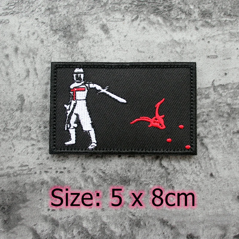 黒ひげ海賊旗 エドワード刺繍パッチ FOG タイムファンネル AKミサイル