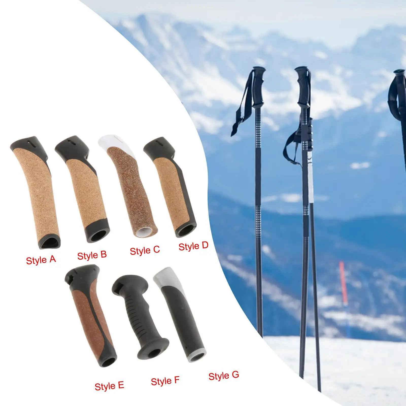 Trekking Rod Handle Replacement Cane Handle for Mountaineering Rock Climbing