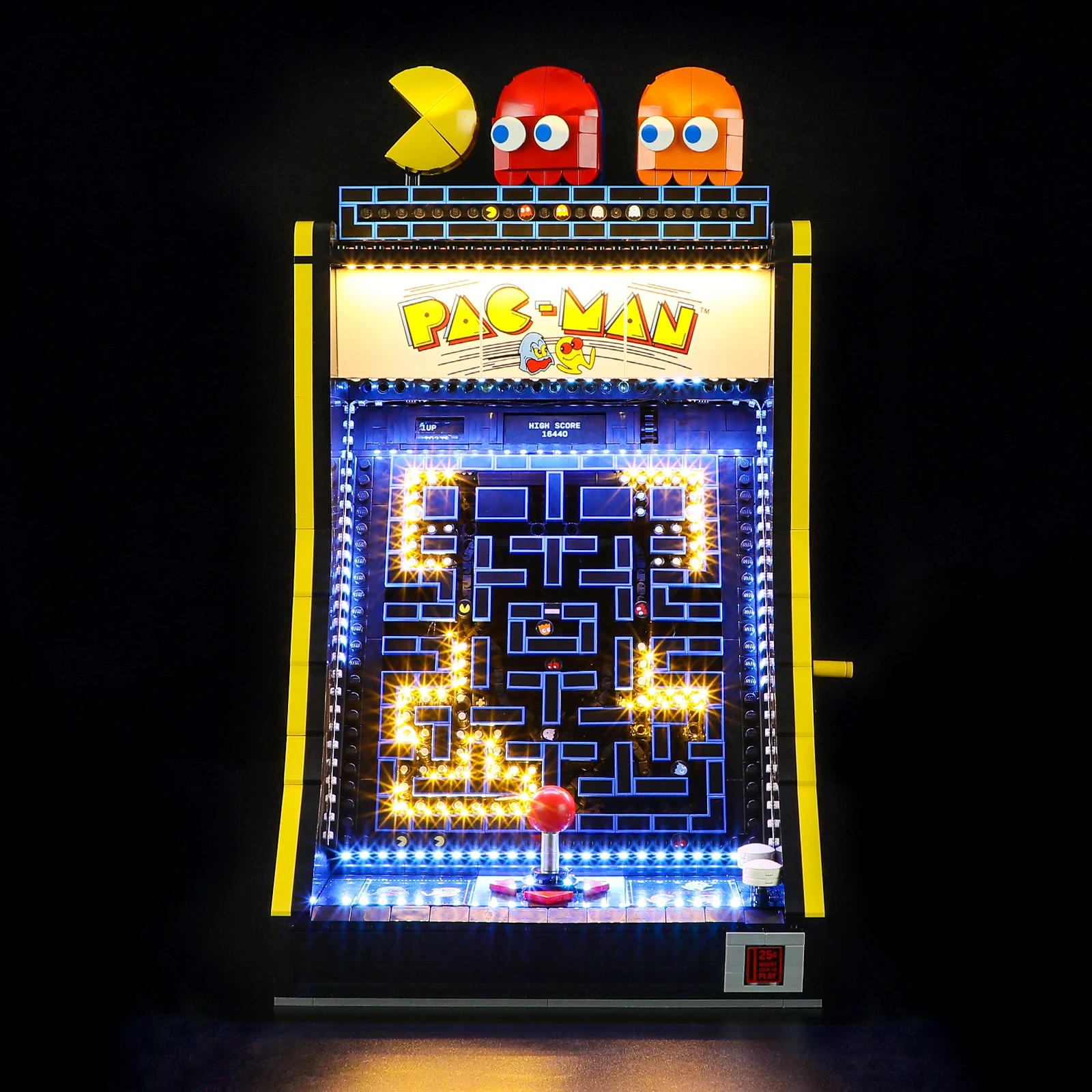 Hprosper LED 조명, ICONS 10323 PAC-MAN 아케이드 기계 장식 램프, 배터리 박스 포함, 레고 빌딩 블록 미포함, 5V