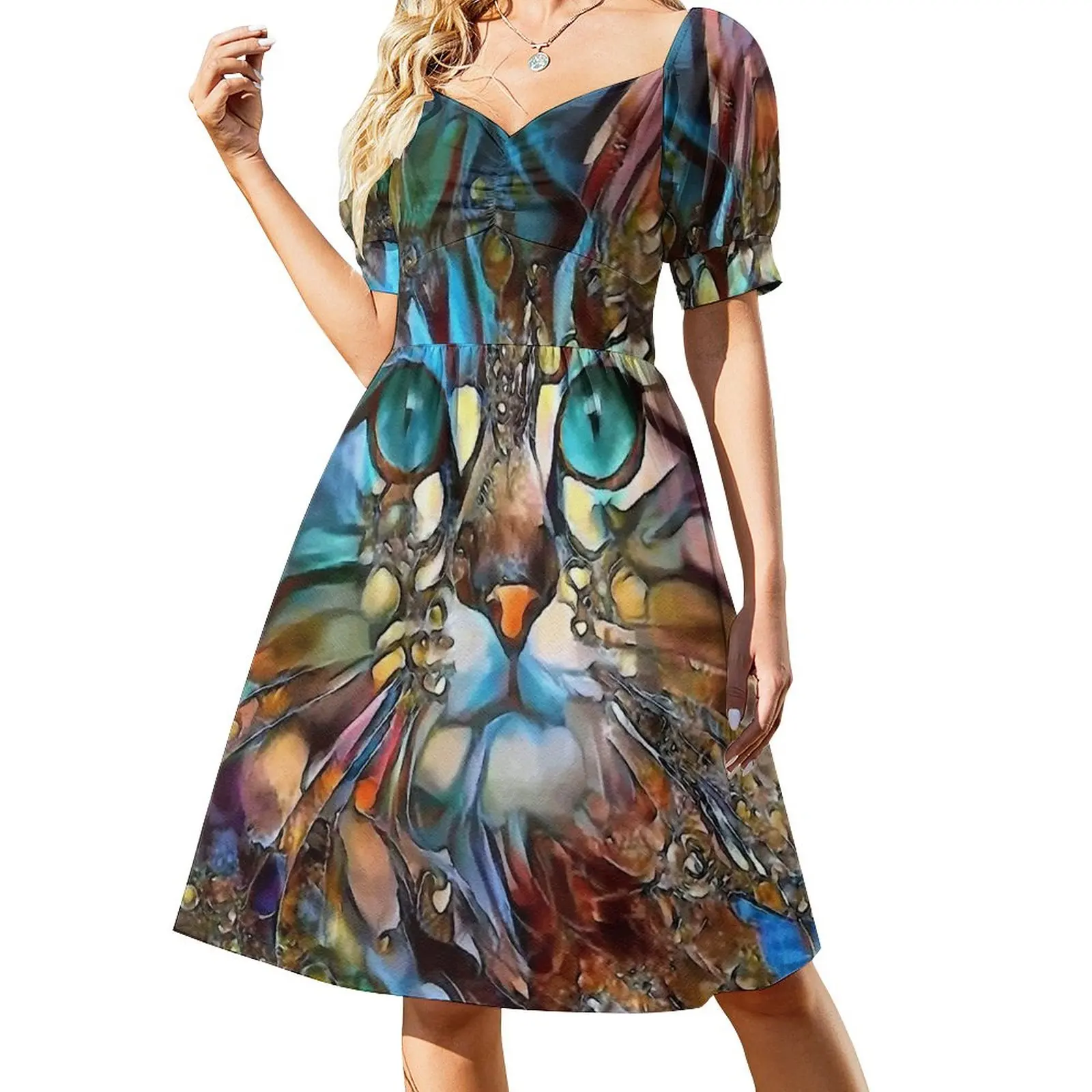 

Andyna, cat, chat, cat, lea roche paintings Sleeveless Dress dress summer 2023 women luxury dresses