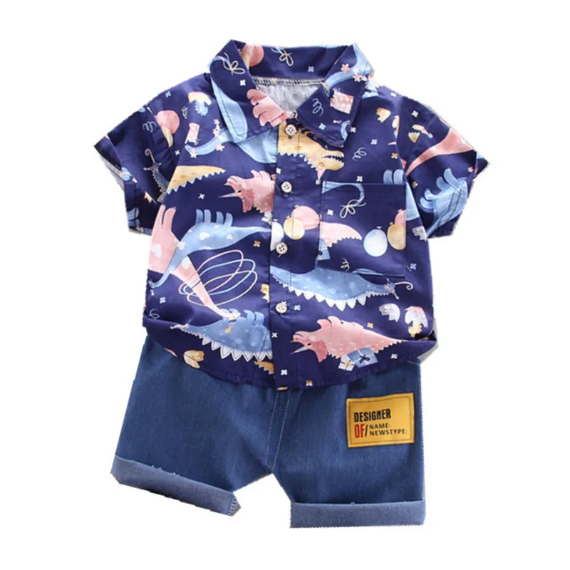 

New Summer Baby Clothes Suit Children Boys Casual Cartoon Shirt Shorts 2Pcs/Sets Infant Outfits Toddler Costume Kids Tracksuits