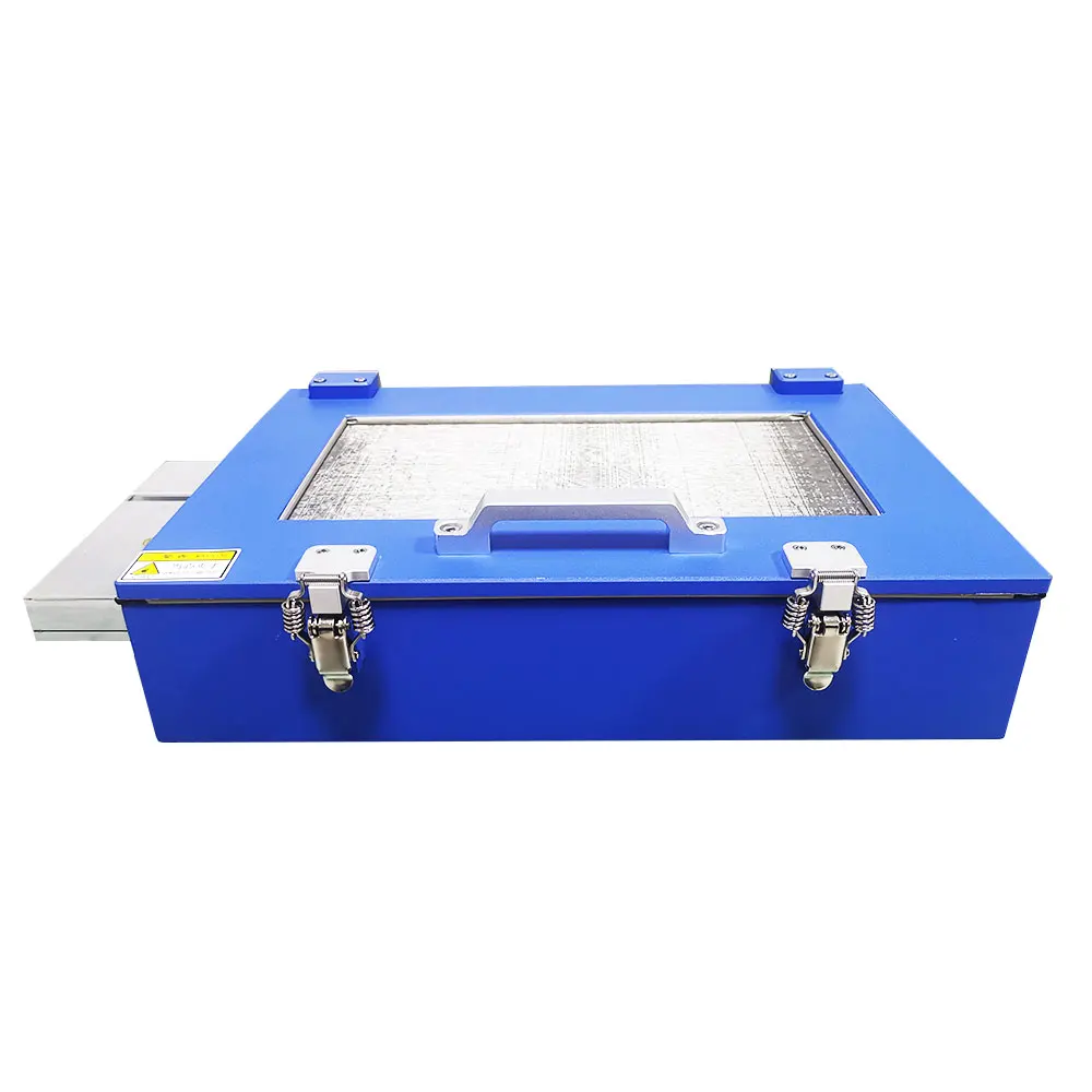 0.8~6GHZ WIFI Emi rf wireless test manual blue color metal plate rf test shield box with visible isolating window