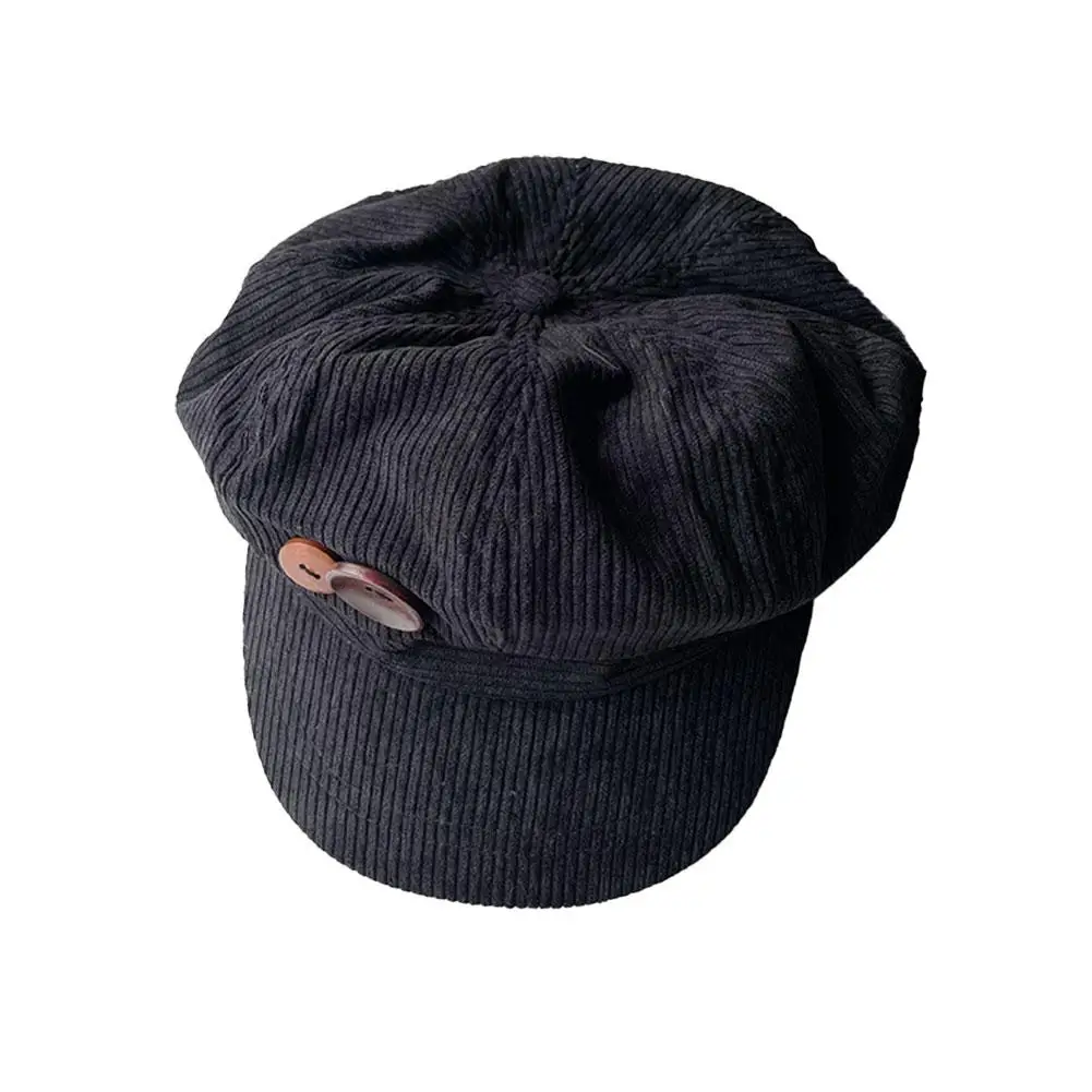 Vintage Cord Baskenmütze Hut für Frauen Koreanische Taste Achteckige Kappe Herbst Winter Maler Künstler Hüte Japanische Braune Schirmmützen – Detail 19