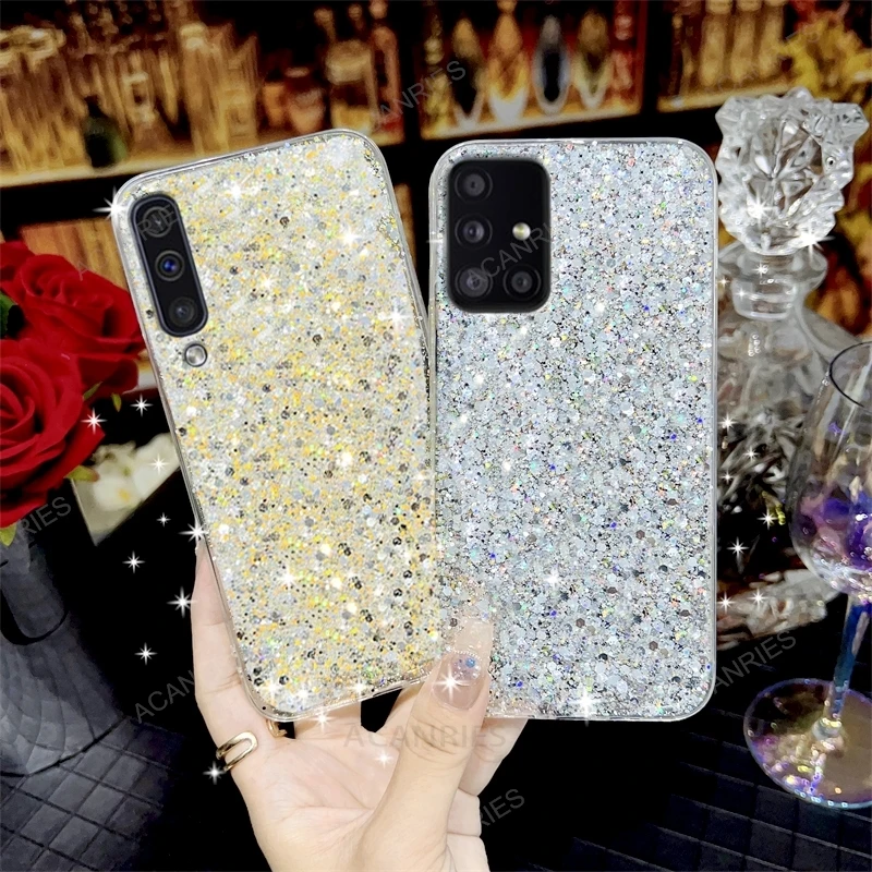 Glitter Silicone Phone Case For Samsung Galaxy Series Soft Cover_voghion.com