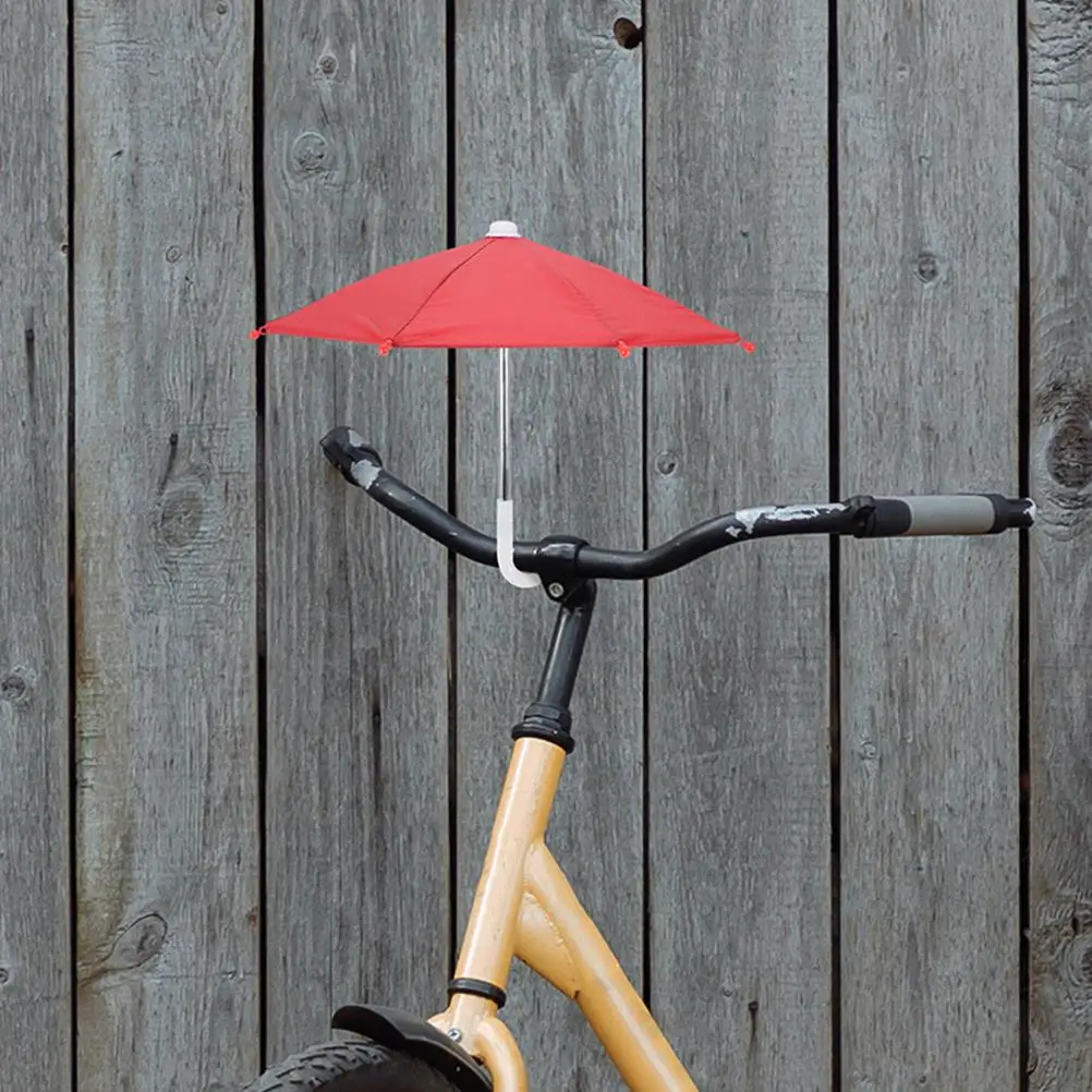 2 Pcs Cycling Phone Umbrella Riding Small outside Sun Shade Lightweight Waterproof Mini Toy DIY Art Craft