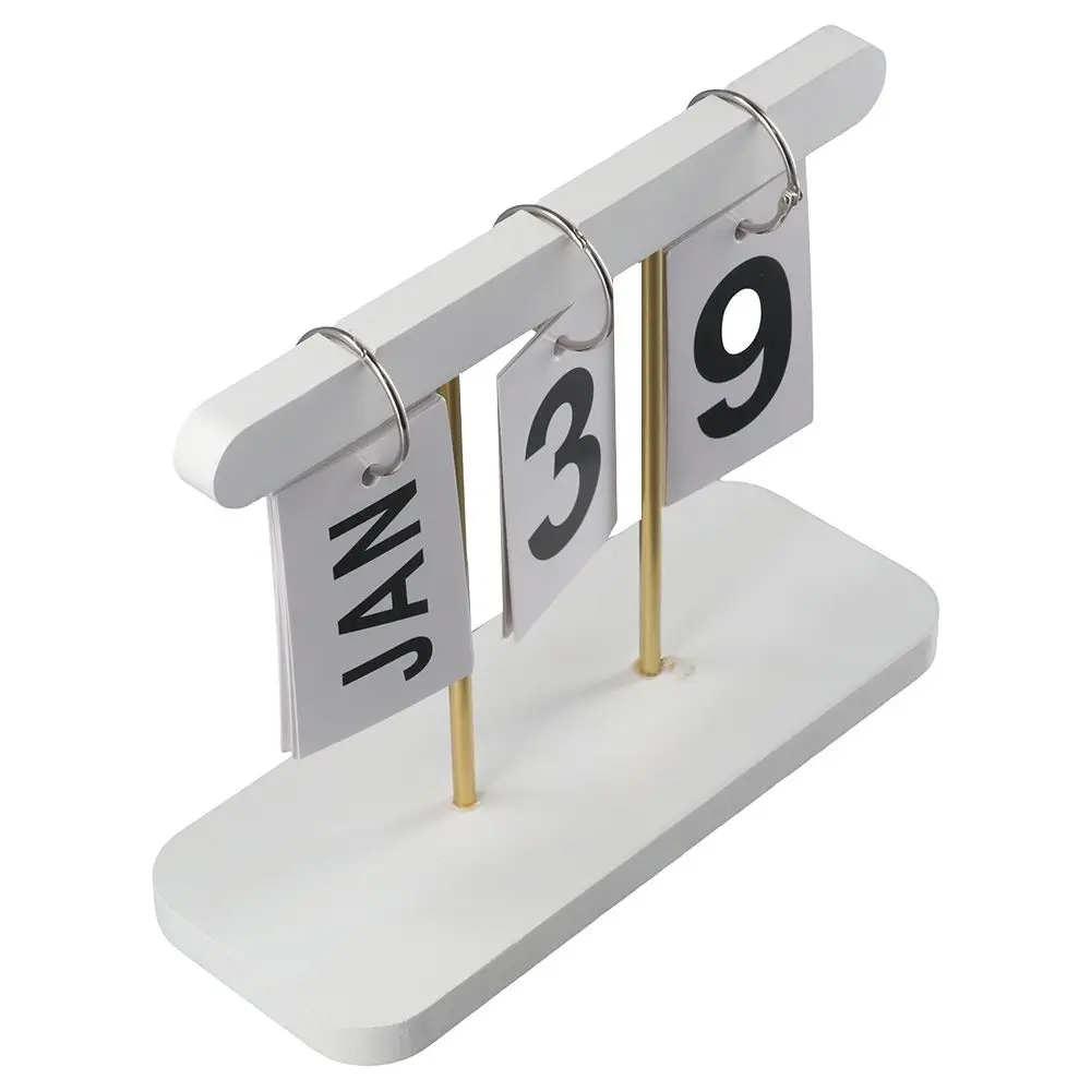

Turn Page Desk Calendar Home Small Ornaments Wooden Page Calendar Reusable Calendar Office
