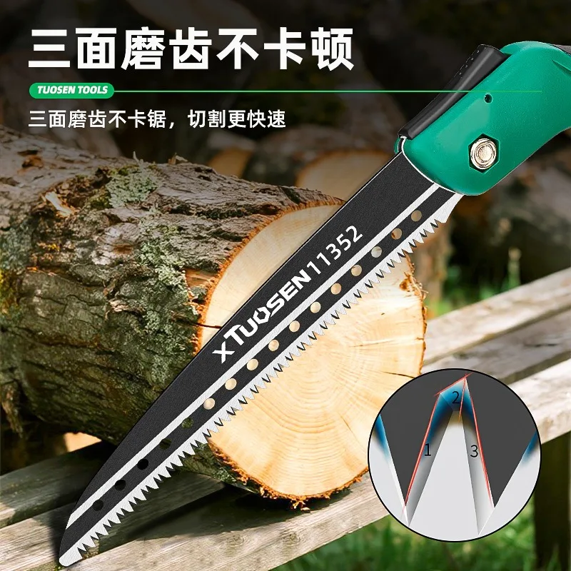 투오센 핸드쏘, 목공용 접이식 톱, 가정용 소형 핸드쏘, 나무 절단 목공용 톱, 벌목용 톱