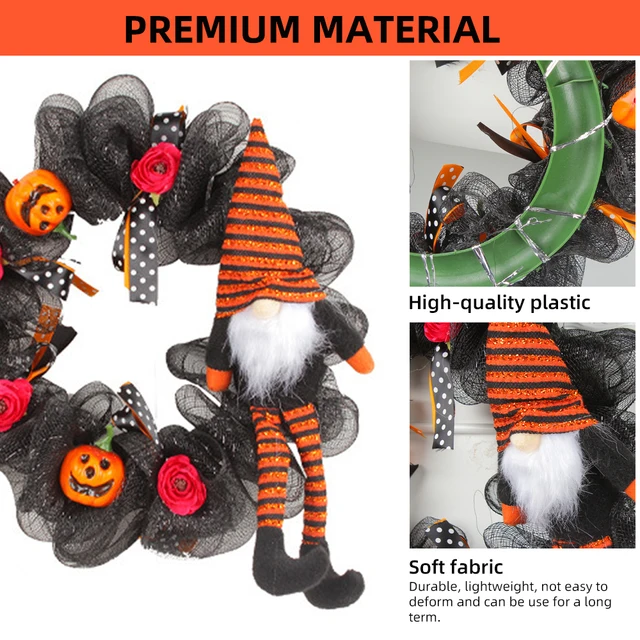 Mesterséges Koszorú Karácsonyfa Dekoráció Bejárati Ajtó 20 Fényű Dísz Beltéri Kültéri Partira - Image 2