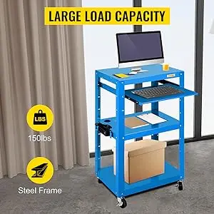 metal projector cart