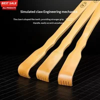 Long Handle Bamboo Back Scratcher Portable Head And Body Massage Tool For Itch Relief - Image 2