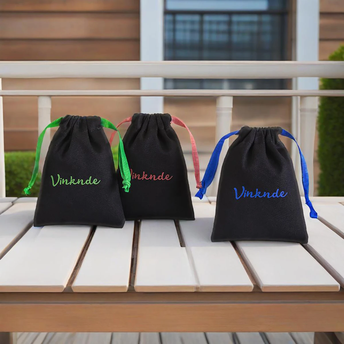 100Pcs 코 튼 캔버스 쥬얼리 선물 포장 가방 Drawstring 반지 귀걸이 팔..