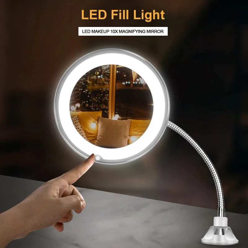 LED Makeup Flexible Mirror Illuminated Magnifying Vanity Mirrors with Light