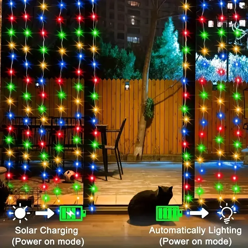 USB Remote Control 8-function Copper Curtain Light String LED Christmas Decoration Courtyard Bedroom Atmosphere Colorful Lights 3