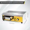 Electric Griddle 22'' Stainless Steel Countertop Griddle 3000W 110V Flat top Grill Electric for Home Kitchen, Restaurant, 122~57 6