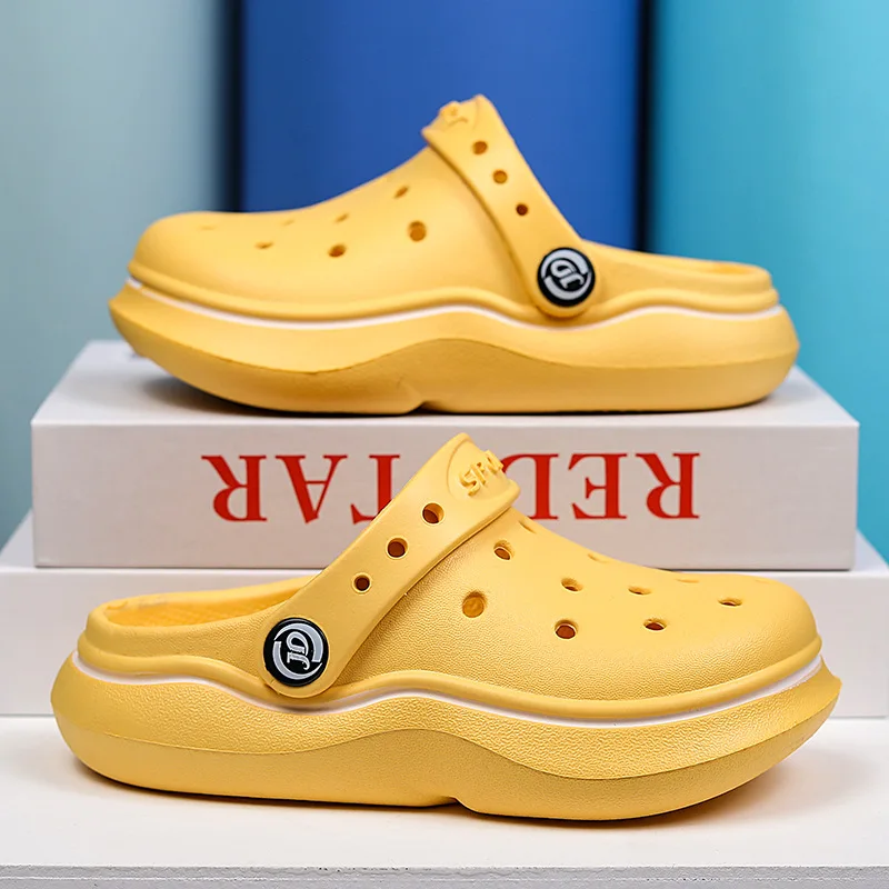 Summer Girls Clogs Children Kawai Sandals New Fashion Design EVA Beach Waterproof Water Shoes Kids Girls Platform Sandals