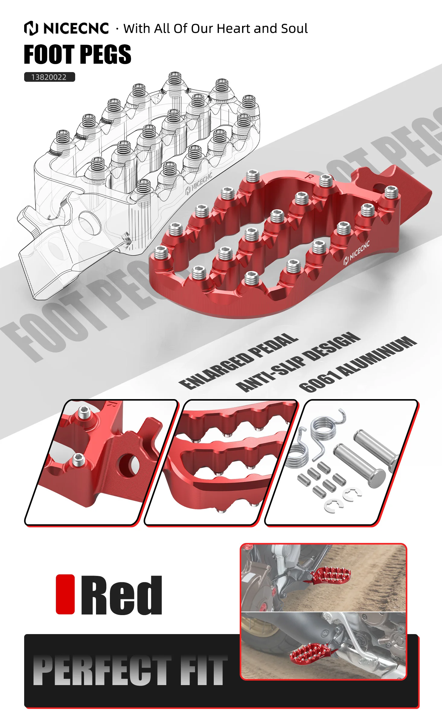 Aluminium-Motorrad-Fußrasten für Honda CRF1100L Africa Twin/Adventure Sports CRF1100L AT 2020-2025 2026 – Detail 2