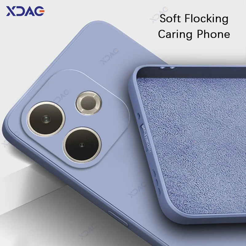 Luxury Dual Liner Shockproof Phone Cover - Square Liquid Silicone Coque Shield