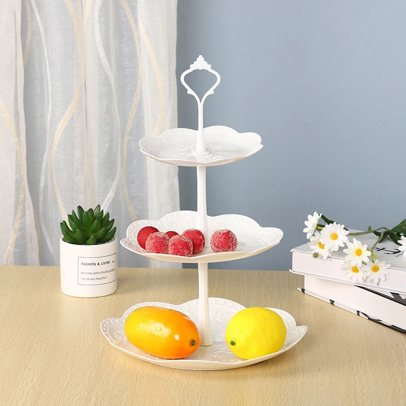 Afternoon Tea Wedding Plates 3 Tier Creative Home Hotel Tools Cake Shop 3 Layers Cake Rack Tray