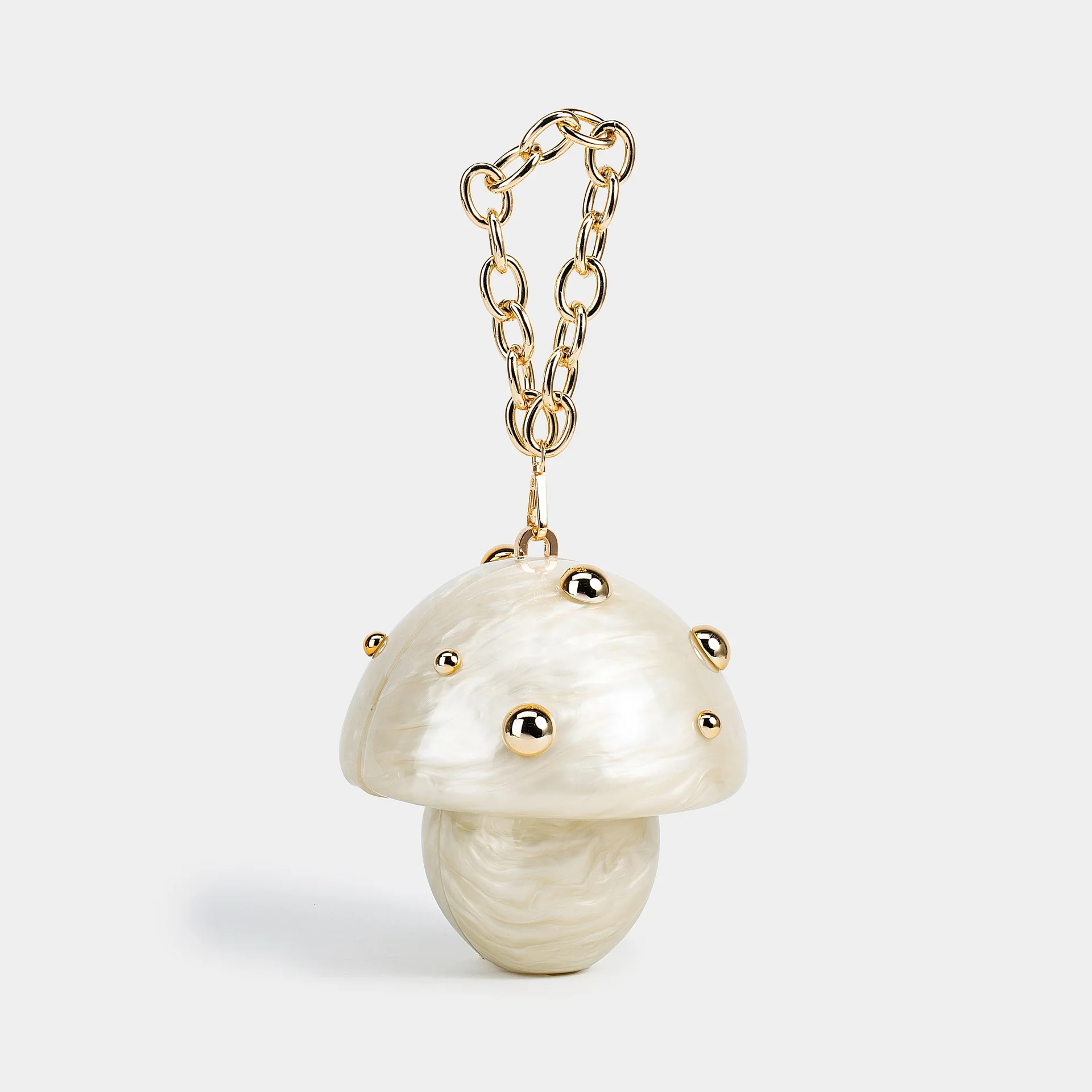 Women Acrylic mushroom Bag Cute Evening Clutch Bag For Wedding Party Small Gold Purses Designer Summer Beach Handbags